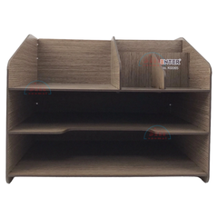 Kệ hồ sơ gỗ Enter KG065 lắp ráp nâu/đen/vàng-SM