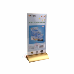 Kệ mica 2 mặt 1/3 A4 E39 đế nhôm cao cấp-SM