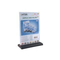 Kệ mica 2 mặt A5 đứng E30 đế nhôm (15x21cm)-SM