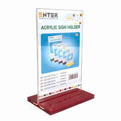 Kệ mica thực đơn nhỏ 1/4 A4 đế lùa E10-SM