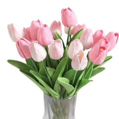 Cành hoa tulip búp/hoa tulip nở-DS
