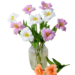 Cành hoa tulip búp/hoa tulip nở-DS