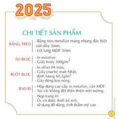 Lịch Bloc siêu đại Sắc Hoa Bốn Mùa kích thước 20x30cm năm 2025 - 24TĐ23