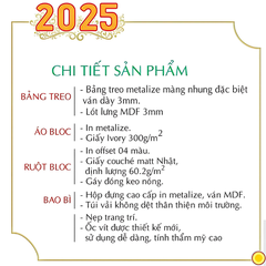 Lịch Bloc siêu cực đại kích thước 29x42cm năm 2025 - 24TĐ5