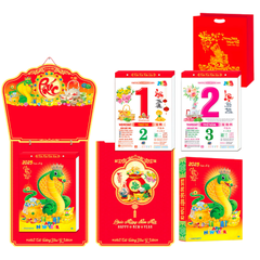 Lịch bloc đại đặc biệt trọn bộ kích thước 17x24cm năm 2025 - HT11