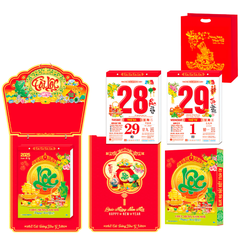 Lịch bloc đại đặc biệt trọn bộ Trà Đạo năm 2025 kích thước 17x24cm - HT12