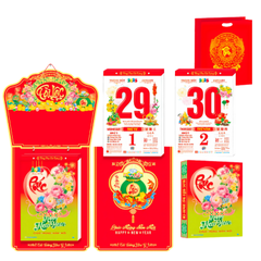 Lịch bloc siêu đại trọn bộ năm 2025 kích thước 20X30cm - HT9