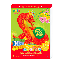 Lịch bloc đại đặc biệt màng co kích thước 17x24cm năm 2025 - HT14