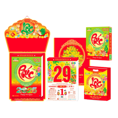 Lịch bloc siêu cực đại trọn bộ kích thước 29x41cm năm 2025 - HT4
