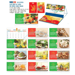 Lịch bàn 2 lò xo 2027-NB