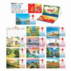 Lịch bàn 2 lò xo 2027-NB