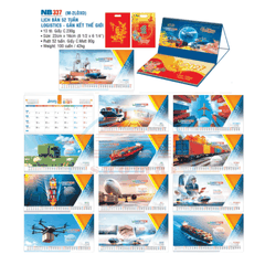 Lịch bàn 2 lò xo 2027-NB
