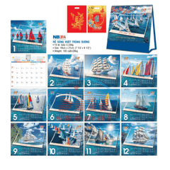 Lịch bàn chữ A 2027-NB
