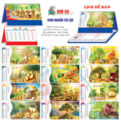 Lịch bàn chữ A 2027-TT