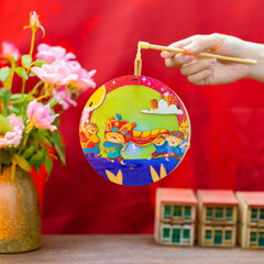 TT-Lồng đèn gỗ tô màu-BM