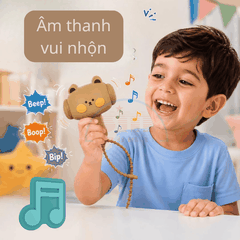Móc khóa búa silicon phát âm thanh-TL
