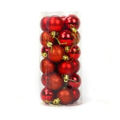 Noel-Hộp châu 4cm 24pcs tròn-Or