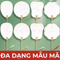 Quạt giấy lớn tô màu 24cm-TL