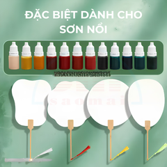 Quạt giấy lớn tô màu 24cm-TL