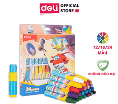 Sáp 12 màu Deli C009-12 super wings