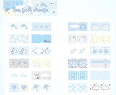Set 2pcs Sticker trang trí