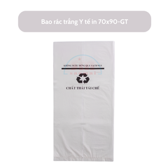 Bao rác trắng Y tế in 70x90-GT