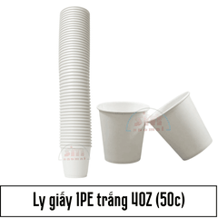 Ly giấy 1PE trắng 4OZ (50c)-HNF/TN