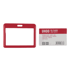 Bảng tên Uhoo 6031 - Kích thước 8.5x5.4cm, 2 mặt ngang đỏ-SM