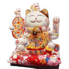 Mèo sứ 10" 0668 (0853-9)-Or