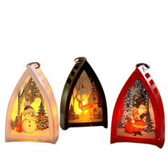 Noel-Đèn led tam giác 6x9,x14,5cm 91-3407-JC