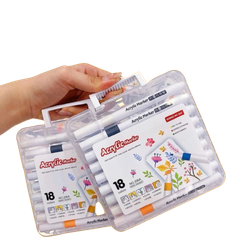 Bút lông Acrylic 18 màu 206A-18-QL