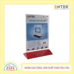 Kệ mica 2 mặt A5 đứng đế màu E21-SM