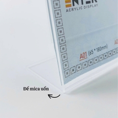 Kệ mica chức vụ 1 mặt Enter A02 240x75mm Cỡ Trung