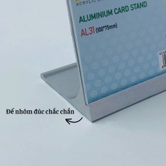 Bảng thông tin để bàn nhôm Enter AL31 100X75mm-SM