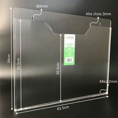 Kệ mica nhiều giấy treo tường Enter A3 C15A