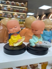 Bộ 4 chú tiểu cầm kỳ lò xo-NĐ