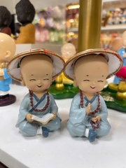 Bộ tứ chú tiểu xanh nón lá trung-NĐ