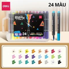 Bút lông Acrylic 12 màu Deli HM296-12-LA
