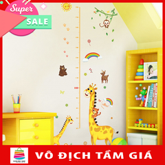 Decal dán tường Mẫu Đo chiều cao có sẵn keo chỉ cần bóc dán