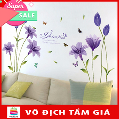 Decal dán tường HOA LILY TÍM-SK9122B-flowerdecal