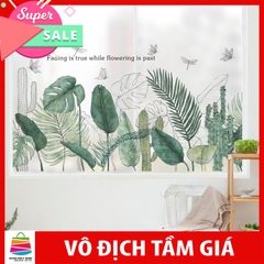 Sticker Giấy Dán Tường Decal Dán tường Mẫu Hoa Lá Cực Xinh ZH008
