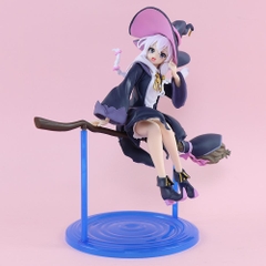 [Hộp Màu] Mô hình Anime Phù thủy Elaina trang phục phù thủy ngồi chổi bay cao 19 cm, Figure Wandering Witch có hộp màu Toy Đồ Chơi