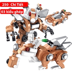 Bộ đồ chơi lắp ráp kiểu Lego Mẫu 12 con giáp có thể ráp thành Robot với hơn 200 chi tiết chất liệu nhựa ABS Cao cấp