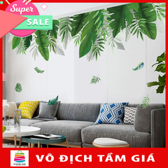 Decal giấy dán tường lá cây trang trí XL8361