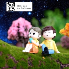 Bộ đôi nam nữ  trang trí nhà búp bê-tiểu cảnh-bonsai minidoll