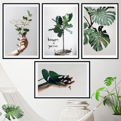 Decal dán tường Sticker dán tường in chất lượng cao có keo mặt sau mẫu hoa lá phong cách Vintage ZH54