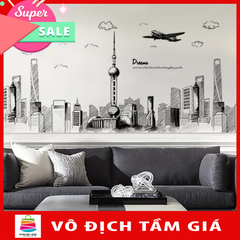 Decal dán tường mẫu kết hợp Dubai xinh đẹp xc9001- xc9002 Decals-Combination