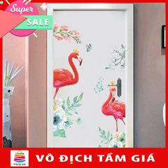 Decal dán tường đôi hồng hạc XH9310 framedecals