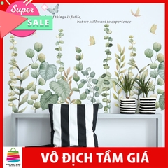 Sticker Giấy Dán Tường Decal Dán tường Mẫu Hoa Lá Cực Xinh ZH006