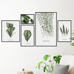 Decal dán tường cho bé Sticker dán tường in chất lượng cao có keo mặt sau mẫu Khung tranh hoa lá ZH83